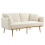 (White Teddy, Teddy) GOMYWAY Velvet 2-Seater Sofa, Adjustable Backrest 8