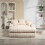 (Beige, Corduroy) Oversized Upholstered Chaise Sofa Bed 4