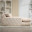 (Beige, Corduroy) Oversized Upholstered Chaise Sofa Bed 6