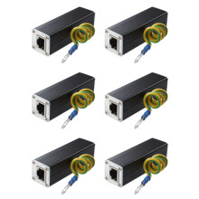 6X Rj45 Stecken Sie Den Ethernet-Netzwerk-ÜBerspannungsschutz Thunder Arrester 100Mhz Ein