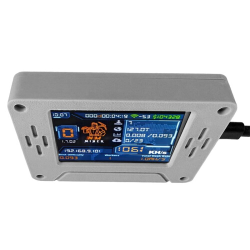 NMMiner BTC Solo Miner 1060Kh/S Tela Sensível Ao Toque Inteligente de 2,8 PolegadasNerdMiner Minerador de Criptomoedas Bitcoin Atualizado para 1