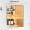 Stainless Steel Corner Mirror Cabinet 300mm 8