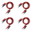 8Pcs Multi-Meter Test Leads Cable Jumper Wire  Security 4mm Banana Plug Retractable Test Tool Red Black 1