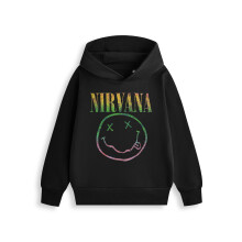 (11-12 Years) Nirvana Hoodie (Unisex Kids Black)