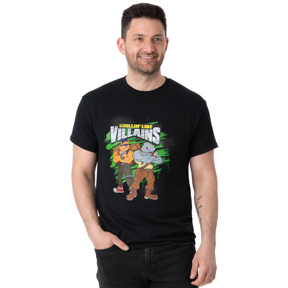 Teenage Mutant Ninja Turtles (X-Large) Short Sleeved T-Shirt (Mens Black)