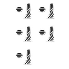 5X Gas Accelerator Pedal and Break Pedal Cover Pad Non-Slip for Fortwo 451 2007-2014