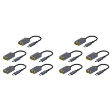 10X PD100W für Square Jack auf USB Type-C Konverter-Ladekabel, Kompatibel mit Laptop-Ladegerät