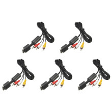 5Stück 1,8 M HDTV AV Audio Video Kabel Audio- und Videokabel für 2 3 PS2 für PS3 AV A/V Komponentenkabel Kabel