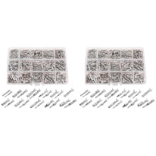 580 Stück Kfz-Kabelklemmen-Stiftverbinder, 1-3,5 mm, Nicht Isolierte Stecker, Demontage, Männliche und Weibliche Crimpstifte