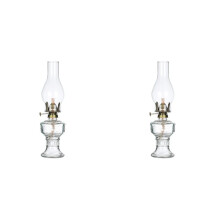 2X Rustikale Öllampe, Vintage-Glaskohlelampe, Öllampen für Den Innenbereich, Heimdekor-Beleuchtung, Öllaterne, Weiß