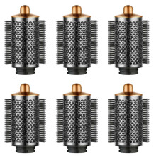 6X Stor Rund Volymborste för Airwrap-Tillbehör, Större Oval Rund Borste, Ludd Upp och Volym för Styling A