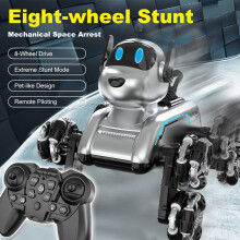 RC Roboter Hundespielzeug |Intelligentes Welpenspielzeug für achträdrige ferngesteuerte Welpen, 2