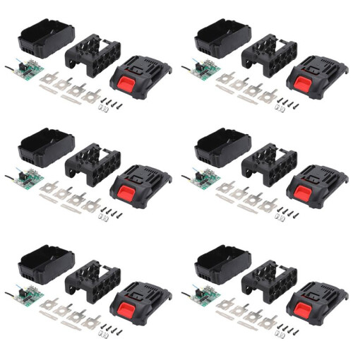 6X Power Tools Case BMS 21V Battery Storage Box for Wireless Electric Angle Grinder Cutting 18650 Battery Case