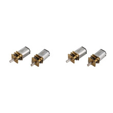 4x DC6V 30RPM N20 Micro-Speed Gear Motor Reduction Gear Motors with Metal Gearbox Wheel