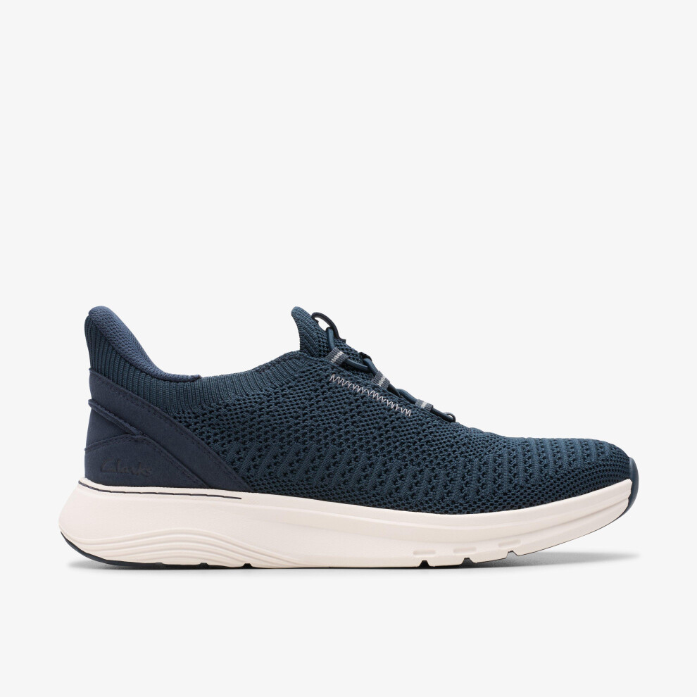 Clarks (Standard, 7 (Adults')) Motion Trek Lo Navy Knit