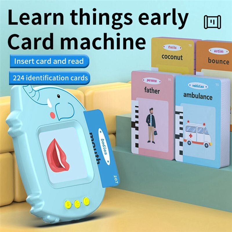 Flash Cards English German French Children's Educational Audio Elephant ...