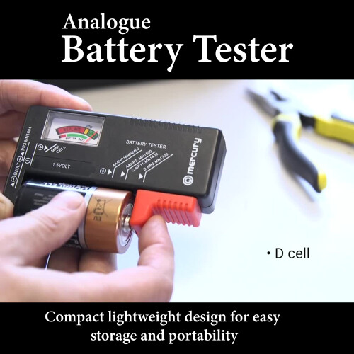 Mercury Universal Battery Tester AA AAA C D 9V 2