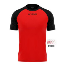 Maillot enfant - GIVOVA - Capo - Rouge/Noir - 100% Polyester - Respirant