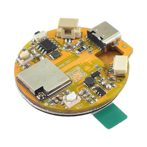 Placa de Desenvolvimento ESP32-C3 WiFi BT com Tela Circular TFT de 1,28 Polegadas, Módulo ESP32-C3--1U Integrado, RISC-V de 32 Bits e 160 MHz 2