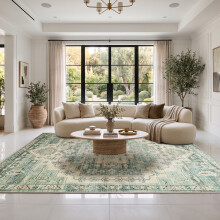 (240 x 320 cm (8 ft x 10 ft 6 in) _ Extra Large Rugs Carpets For Living Room Bedroom Indoor Outdoor R, Olive Green Traditional) Extra Large Traditional Rugs Modern Carpet Doormat