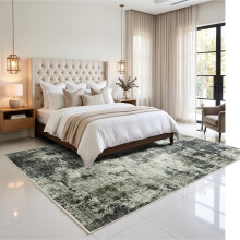 (160 x 230 cm (5 ft 2 in x 7 ft 2 in)- Large Rugs/Carpets, Grey Abstract) Extra Large Traditional Rugs Modern Carpet Doormat