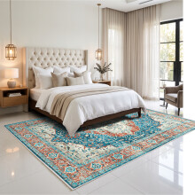 (160 x 230 cm (5 ft 2 in x 7 ft 2 in)- Large Rugs/Carpets, Blue Traditional) Extra Large Traditional Rugs Modern Carpet Doormat