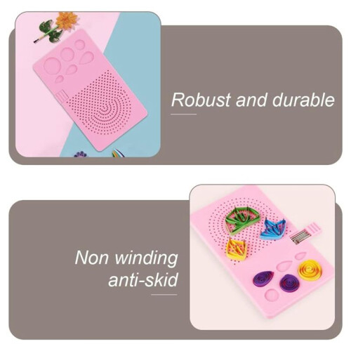 Guide Quilling Board Portable Quilling Knitting Board Paper Grid Guide Winding Disc with Pins Storage Box 1