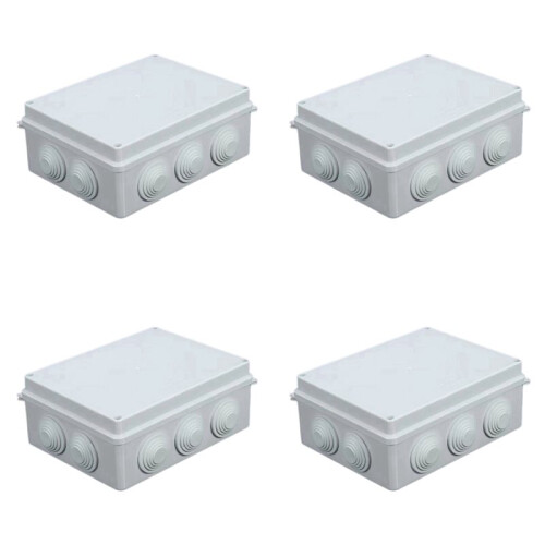 4X IP65 Waterproof Junction Box ABS Plastic Dustproof Universal Electrical Enclosure Outdoor & Indoor Project Box