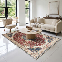 (120 x 170 cm (4 ft x 4 ft 9 in)- Small Area Rug/Carpet, Red Floral) Extra Large Traditional Rugs Modern Carpet Doormat