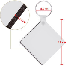 360 Pcs Square Sublimation Keyring Blanks Set with Double Side Heat Transfer Keychain for DIY Keychain and