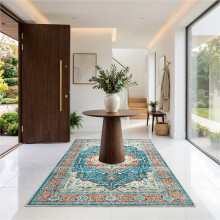 (80 x 150 cm (2 ft 6 in x 5 ft)- Floor Runner Rug/Carpet, Blue Traditional) Extra Large Traditional Rugs Modern Carpet Doormat