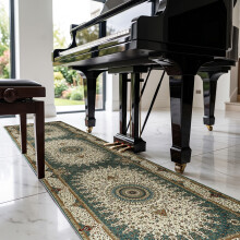 (60 x 220 cm (2ft x 7ft 7")- Runner Rugs, Willow Teal) Extra Large Traditional Rugs Modern Carpet Doormat
