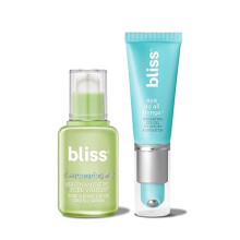 Bliss Disappearing Act Niacinamide Serum & Eye Do All Things Eye Gel: Pore Minimizer Smooths Complexion - Depuff + Brighten Eyes-Vegan & Cruelty Free