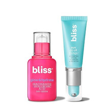 Bliss Glow & Hydrate Serum - Niacinamide + Hyaluronic Acid Serum + Eye Do All Things Hydrating Eye Gel Depuff & Brighten Straight-from-the-Spa