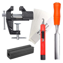 Grip Replacement Tool Set, Bench Vise Clamp, Rubber Shaft Clamp, Hook Blade Removal Knife for Club Regripping