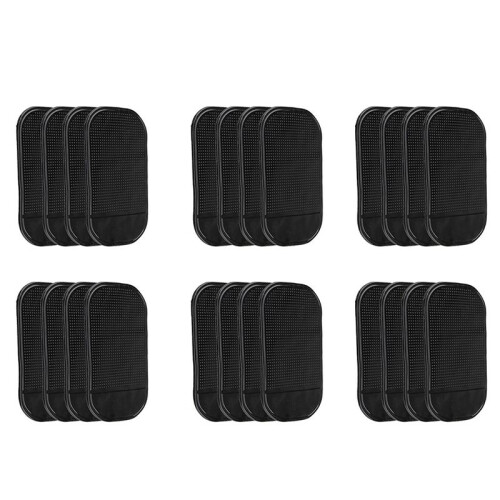24 PCs Black Magic Sticky Pad Anti Slip Mat Car Dashboard for Cell Phone