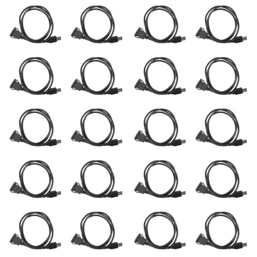 20X Car Dash Board Flush Mount USB Male to Female Socket Extension Panel Cable 1M