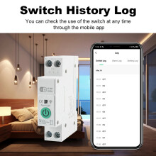 10X Tuya WiFi  Circuit Breaker 1P+N 63A Din Rail  with Electricity Statistics Remote Voice Control for Alexa