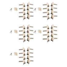 5X Machines Tuners Pegs Tuning Key avec Blanc Pearl Knobs 4L + 4R pour Mandolin