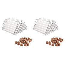 Lot de 80 Tubes à Essai En Plastique avec Bouchons 20Ml Tubes à Essai pour Fleurs,pour DIY  Bonbons Liquides ÉPices Fleurs,150X16mm