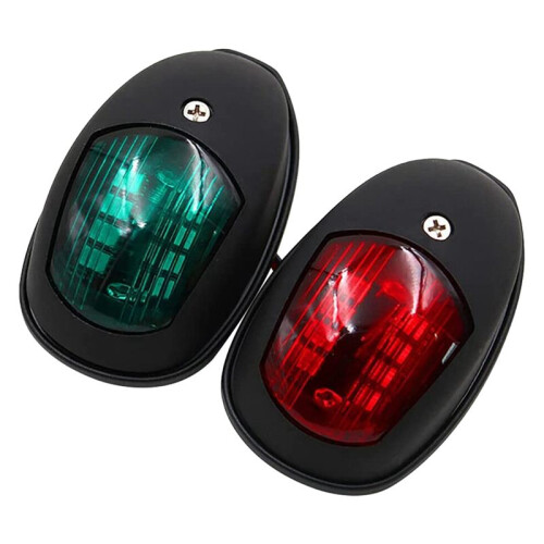 8X Navigation Light LED Boat Side Light Signal Light Signal Warning Light Yacht Light Black 1