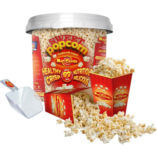Mac-Corns Sweet Popcorn 600g Sharing Bucket Bundle