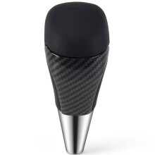 For Land Carbon Fiber PU Leather Automatic Shifting AT Shifting Pusher Gear Shift Knob Cover