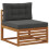 VidaXL vidaXL Outdoor-Sofagarnitur 5 stk. Natur und Anthrazit 4