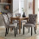 (Grey, Velvet) 4-Pack Velvet Dining Chairs, Grey, Button-Tufted 1