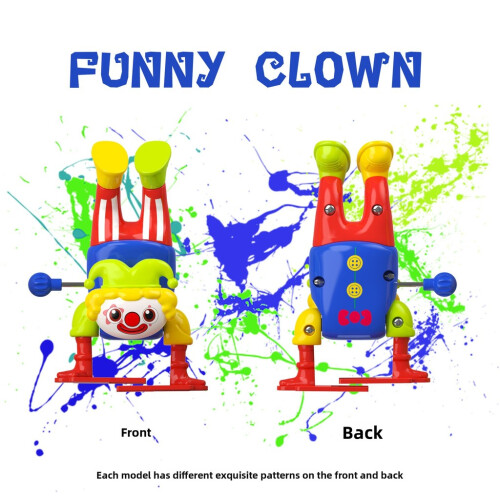 (Style B)Kids Mechanical Puzzle Clown Wind Up Toy For Developing Skills And Learning 2