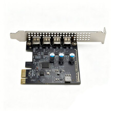 PCIE USB Typ C Erweiterungskarten Adapter HUB 4Port USB-C USB3.2 GEN1 5Gbps Risikarte mit Low Profile Halterung für Desktop