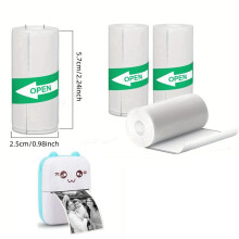 20 Stück -Aufkleberpapier für Thermodrucker, Selbstklebende Etiketten, Schwarz-Weiß, für Alle Drucker Bis zu 57 X 30 mm
