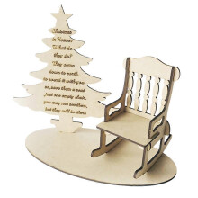 Christmas Decorations DIY Wooden Ornaments Christmas Rocker in Paradise Christmas Tree Poem to Reme