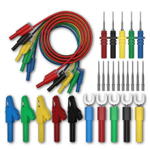 5 Colors 4mm Dual Banana Plug Lead Test Cable for Multimeter U-Shaped Alligator Clip
